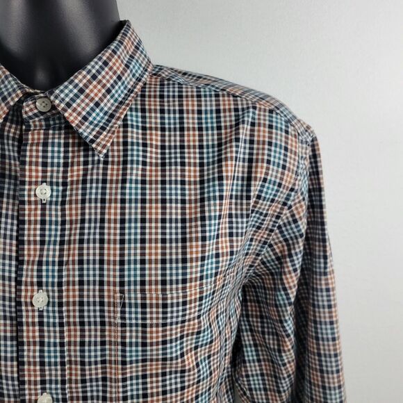 Pendleton‎ Bridgeport long sleeve button down shirt mens plaid blue L 3105 - Picture 3 of 10